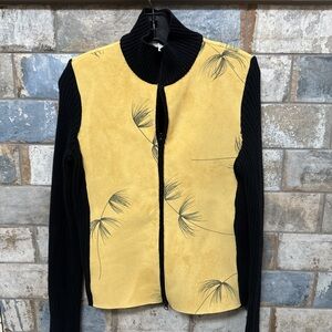 Yellow and Black Zip-Up Jacket